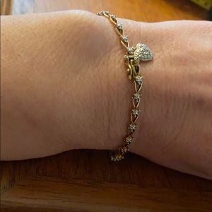 Sterling s end 1 real small diamonds bracelet